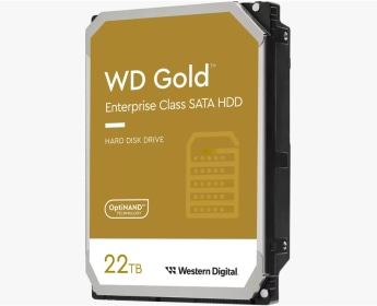 西部数据 企业级硬盘 WD Gold 西数金盘 22TB 7200转 512MB SATA CMR WD221KRYZ